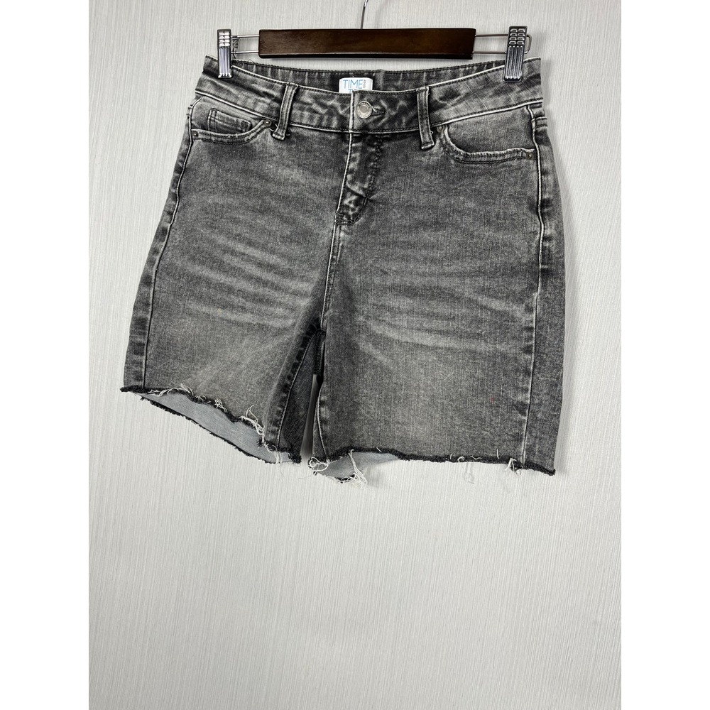 Gray Denim Shorts Womens 2 Cut Off High Rise Raw Hem Grunge Casual GUC Grunge